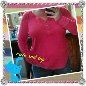 Faded Glory long sleeve red top