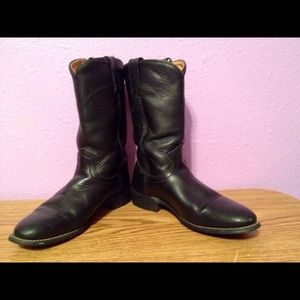 Acme Black Ropers Boots size 7 M like Justin