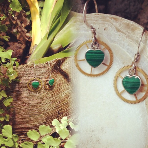Steampunk Heart Earrings