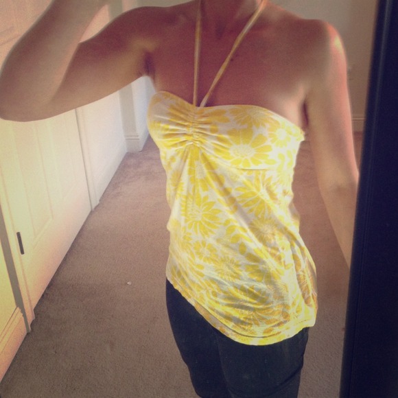 Wet Seal Floral Print Halter Style Tank Top