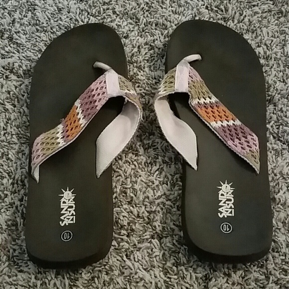 Multi color flip flops
