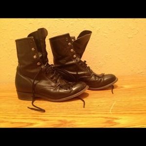 Rodeo Drive Lace Up Roper Boots Like Justin Size 6