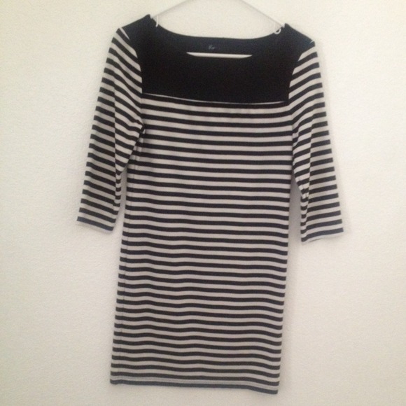 Striped 3/4 Sleeve Dress