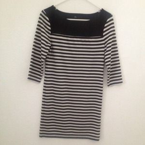 Striped 3/4 Sleeve Dress