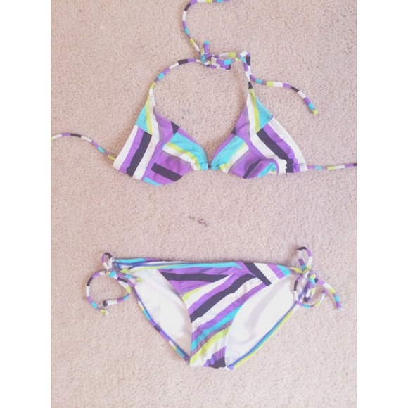 Striped String Bikini