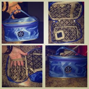 Royal blue make up travel case