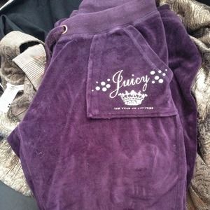 Juicy couture purple velour pants size L