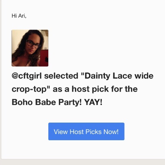 🚫SOLD🚫 In Bundle 🎉HP🎉8/2 Boho Babe Lace top - Picture 4 of 4