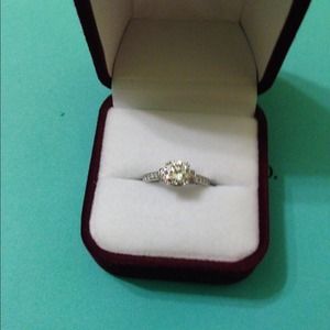 Cubic zirconia engagement ring