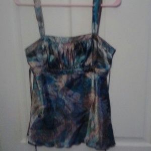 Silky tie back top