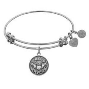 Sliver Tone Angelica Charm Bracelet Irish Claddagh