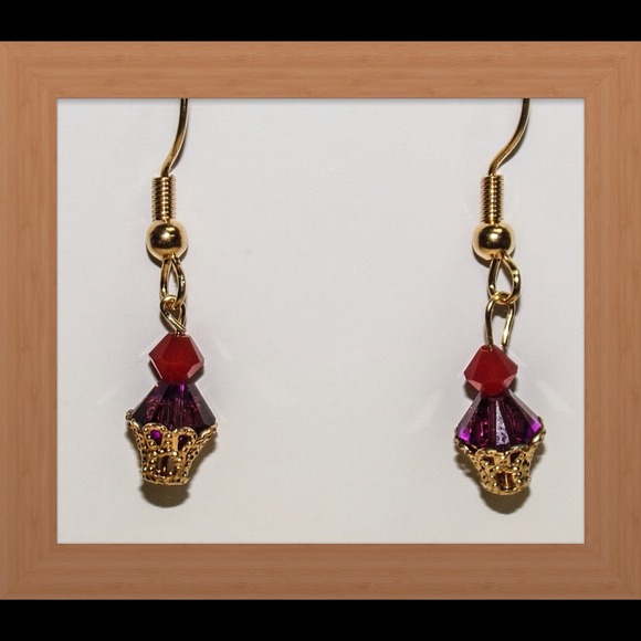 Handcrafted "You Are My Cupcake" Earrings in GP