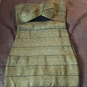 Bandage Golden dress..