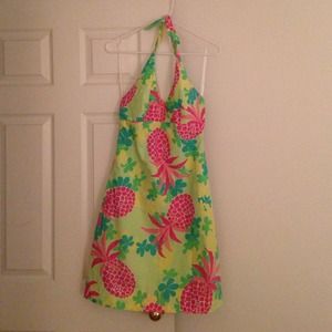Lilly Pulitzer Pineapple Halter Dress