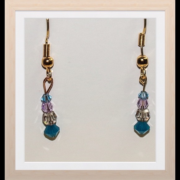 Handcrafted Multicolored Swaroski Crystal Earrings