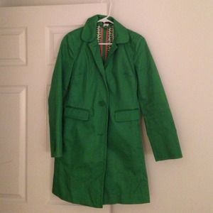 J. Crew Kelly green rain coat