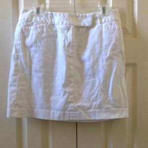 LOFT white mini skirt