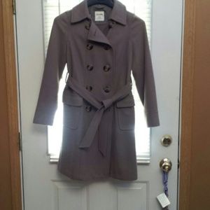 Khaki brown/grey long peacaot