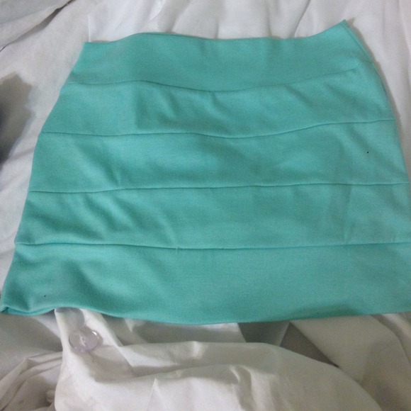 Aqua mini skirt