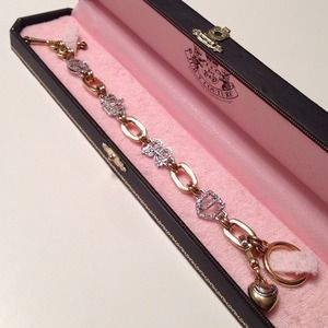 🎀Juicy Couture Gold Bow, Cherry, Shield Bracelet