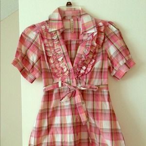 🔷Bundled🔷 Pink plaid shirt sleeve button down