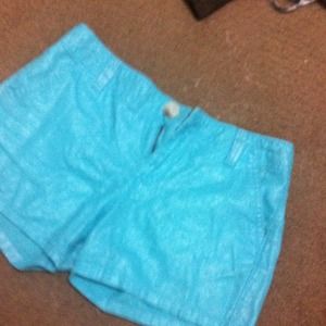 Glitter infused blue shorts