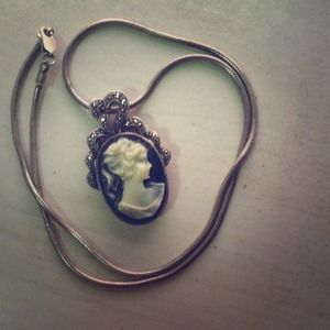 Vintage ivory cameo necklace