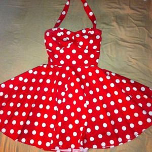 Polka dot skater dress