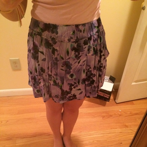 🌺purple floral skirt🌺