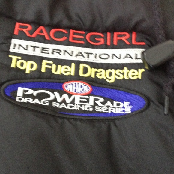 Vintage Racegirl NHRA Race Hood Black Jacket - Picture 7 of 10