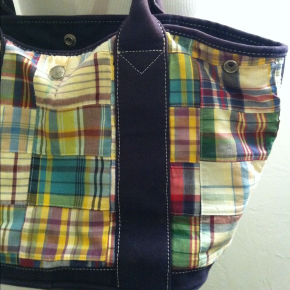 J. Crew Handbags - J. Crew Madras and Navy Tote