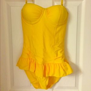 Reduced Price! One piece swim suite - yellow