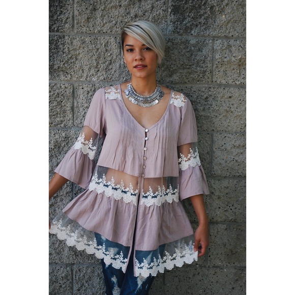 Mauve Lace Tunic