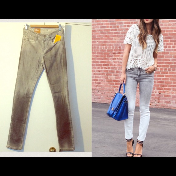 Ombré denim pants in gray