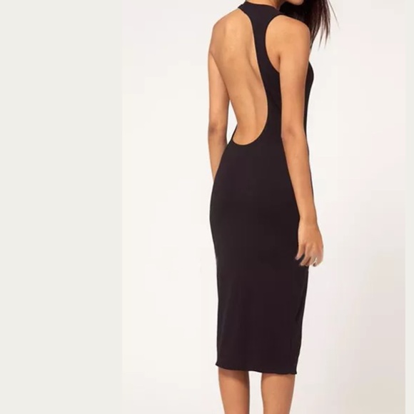 Dresses & Skirts - Black Midi Backless Bodycon Dress ❤️