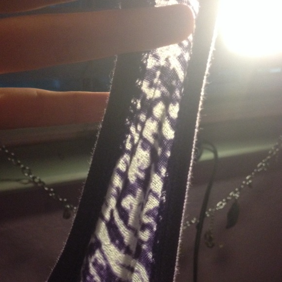 Violet colored tank top with purple lined overlay - Picture 3 of 3