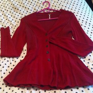 Free people burgundy sweater