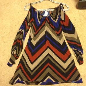 Fall chevron print dress