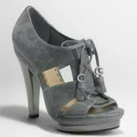 COACH platform bootie/sandals - grey