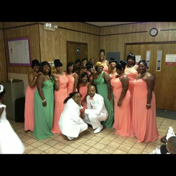 BRIDEMAID DRESSES...CORAL TWO DIFFERENT STYLES