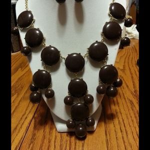 Brown bubble necklace
