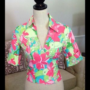 Lilly Pulitzer wrap top
