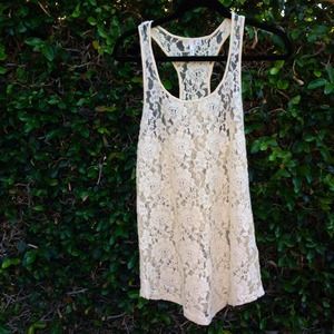 Lace Cream Top, Like new, from Nordstroms!