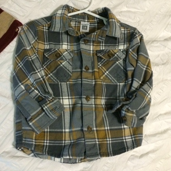 SOLD Carter's boys 18 months flannel button up