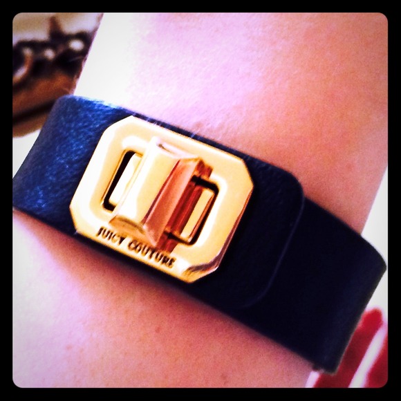 Juicy Couture Jewelry - Juicy Couture Black Leather Bracelet