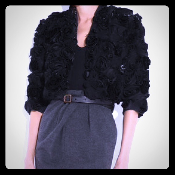 Diane Von Furstenberg Jane silk rosette jacket