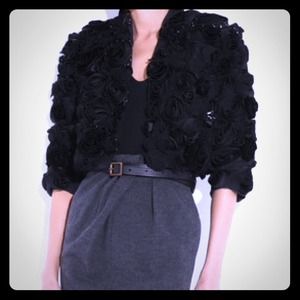 Diane Von Furstenberg Jane silk rosette jacket