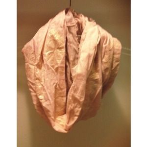 SOLD! Pink and gold infinity scarf