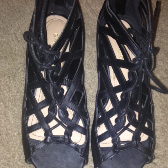 Cut out strappy wedges