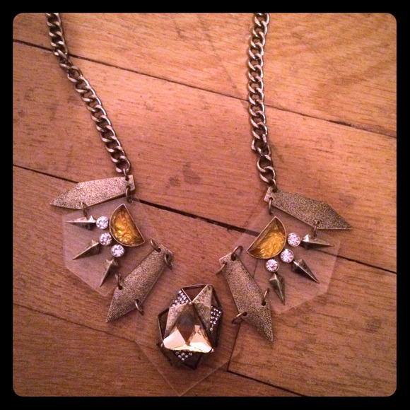 NastyGal (the original store) clear jewel necklace